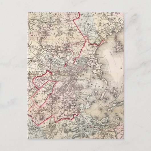 Carte : Boston, 1883 (Devant)