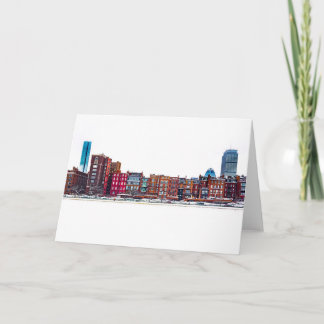 Carte Boston Back Bay Skyline dans la neige