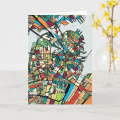 Carte Boston City USA (Fleur jaune)