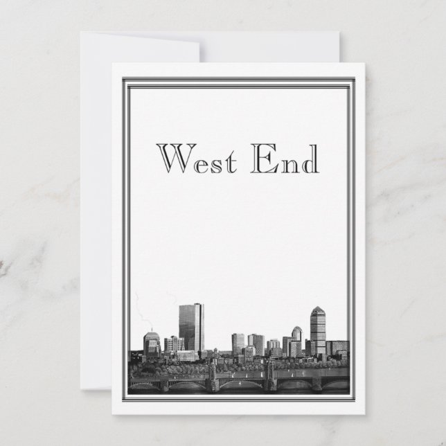 Carte Boston Destination Wedding West End (Devant)