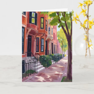 Carte Boston Été   Massachusetts Brownstone Houses