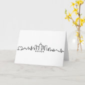 Carte BOSTON Massachusetts USA City Skyline Silhouette (Fleur jaune)