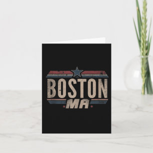 Carte Boston - Patriotique Usa 4 juillet Drapeau América