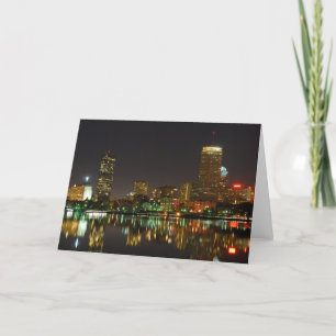 Carte Boston Skyline la nuit