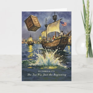 Carte Boston Tea Party Day Historique Juste le début