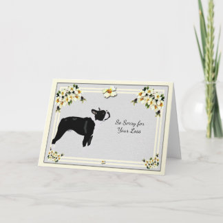 Carte Boston Terrier avec la sympathie de cornouiller