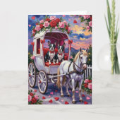 Carte Boston Terrier Chien Saint-Valentin (Devant)