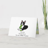 Carte Boston Terrier Daddy 1 Plaid (Dos)