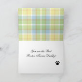 Carte Boston Terrier Daddy 1 Plaid (Intérieur)