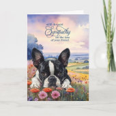 Carte Boston Terrier Dog with Wildflowers Pet Sympathy (Devant)