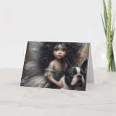 Carte Boston Terrier et Fairy (Devant)