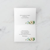 Carte Boston Terrier, feuille verte florale (Intérieur)