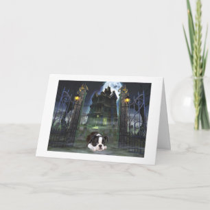 Carte Boston Terrier Halloween Card