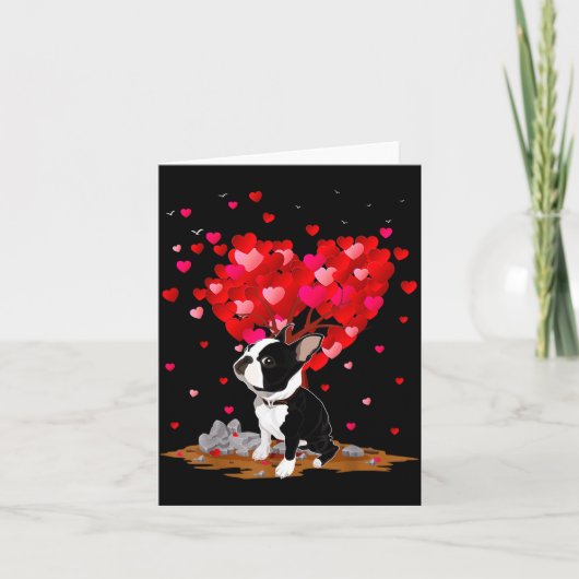 Carte Boston Terrier Lover Heart Shape Boston Terrier Va (Devant)