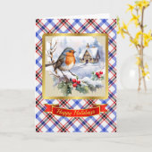 Carte Boswell Crest & Tartan avec Robin Personnalisé (Fleur jaune)