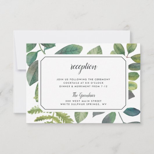 Carte Botanica Réception (Devant)