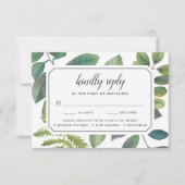 Carte Botanica RSVP Avec Choix De Repas (Devant)