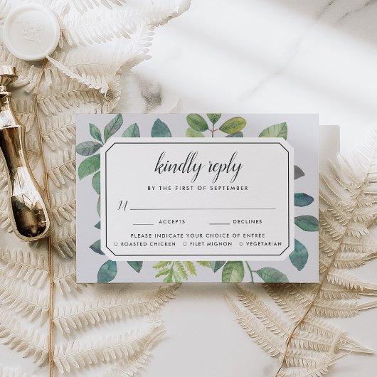 Carte Botanica RSVP Avec Choix De Repas