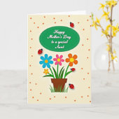 Carte Botanical Mothers Day Bugs Card (Fleur jaune)