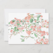 Carte Botanical Pink and Green Boho Save the Date Card (Dos)