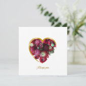 Carte Botanical Valentine’s Day Card – Floral Heart with (Debout devant)