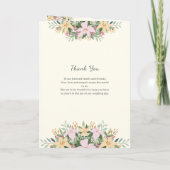 Carte Botanical wedding program - boho folded card (Dos)