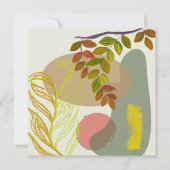 Carte Botanique Boho jaune vert (Devant)