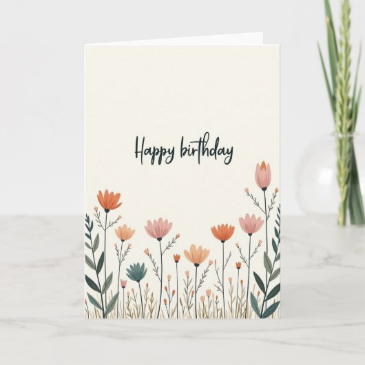 Carte Botanique d'Anniversaire (Devant)