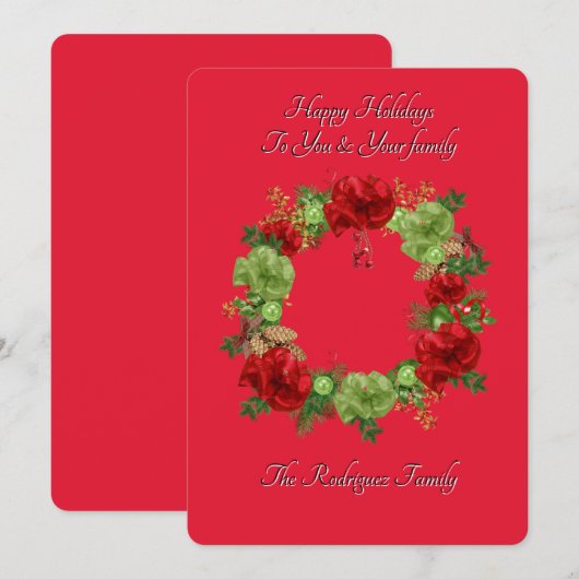 CARTE BOTANIQUE DE NOËL BOHO (Devant / Derrière)