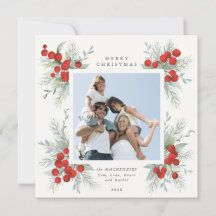 Botanique de Noël photo de la fête des baies rouge