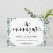 Carte botanique d'invitation de brunch de mariage (Debout devant)