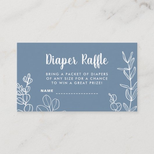 Carte Botanique Dusty Blue Diaper (Devant)