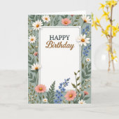 Carte botanique joyeuse (Fleur jaune)