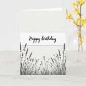 Carte botanique monochrome (Fleur jaune)