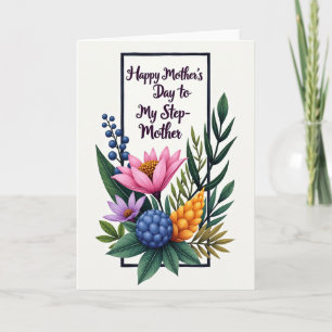 Carte botanique pour la fête des belles-mères