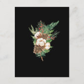 Carte Botanique Rustique D'Hiver Mariage (Dos)