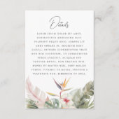 Carte Botanique Tropical Boho Mariage (Devant)