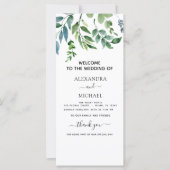 Carte Botanique Verdure Foliage Mariage d'aquarelle (Devant)