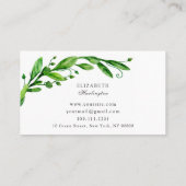 Carte botanique verte. Floral verdoyant. Jardin (Dos)