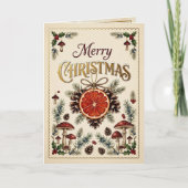 Carte Botaniques de Noël vintage (Devant)