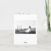 Carte Botaniques d'hiver Elégant Marié Photo de vacances (Dos)