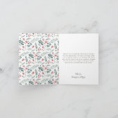 Carte Botaniques d'hiver Elégant Marié Photo de vacances (Intérieur)