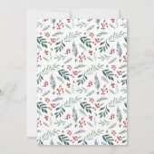 Carte Botaniques d'hiver Elégante photo de Noël (Dos)