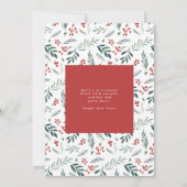 Carte Botaniques d'hiver Elégante photo de Noël (Dos)