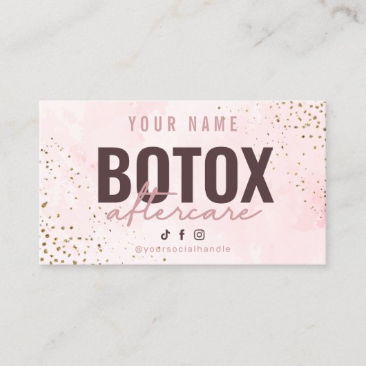 Carte Botox Aftercare (Devant)