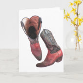 Carte Botte de cowboy occidentale (Fleur jaune)