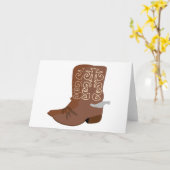 Carte Bottes de cowboy avec éperons (Fleur jaune)