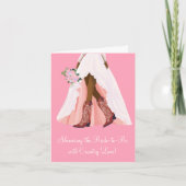 Carte Bottes de cowboy de douche Mariée afro-américaine (Devant)