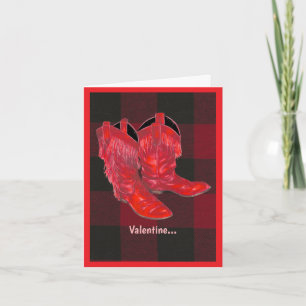 Carte Bottes de cowboy de Valentine
