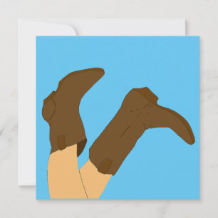 Carte Bottes de cowboy Yee-Haw